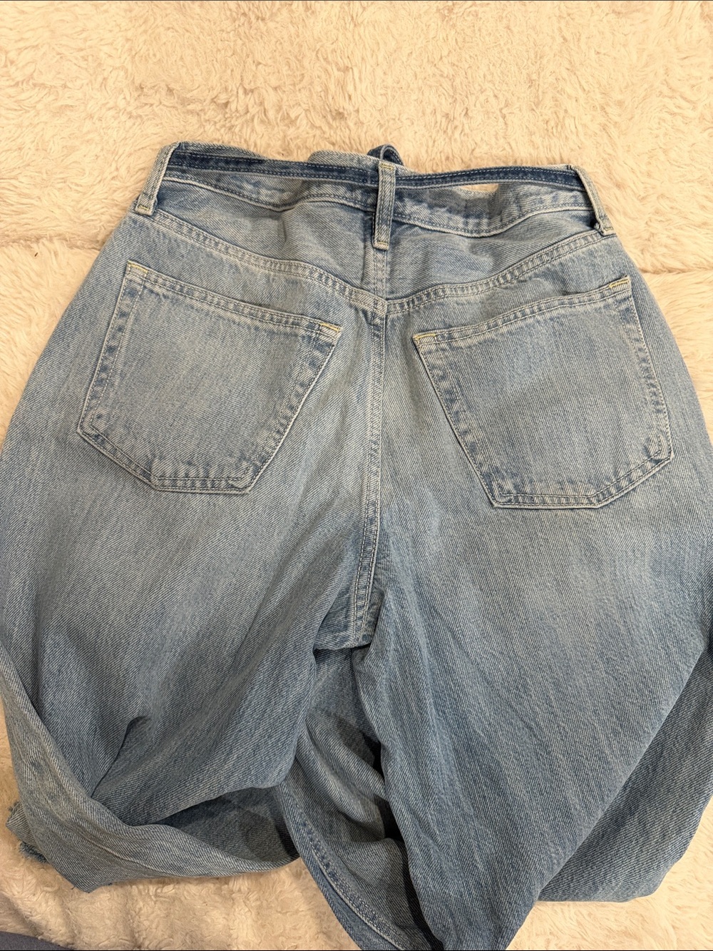 Universal Thread Mid Rise 90s Baggy Jeans Button Fly Tie Belt SIZE 4 - Picture 5 of 8